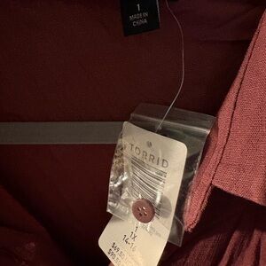 Torrid Long Sleeve Dress in Burgundy